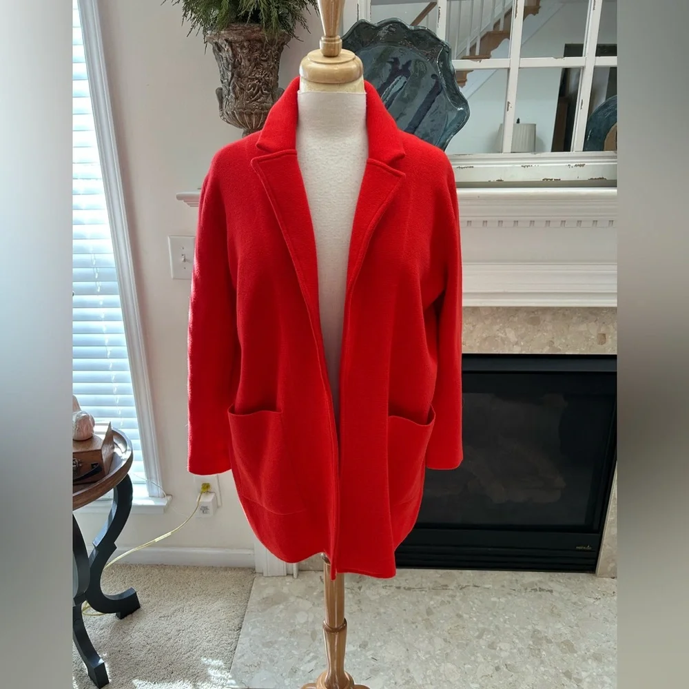 J. Crew 365 Vibrant Red Cardigan Sweater